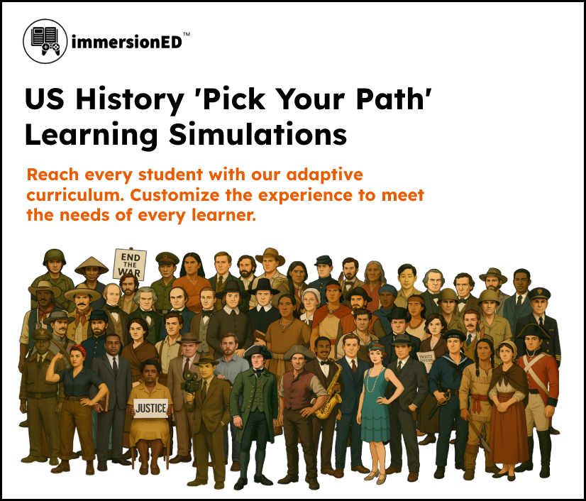 immersionED: PYP US History Games (Teacher Subscription)